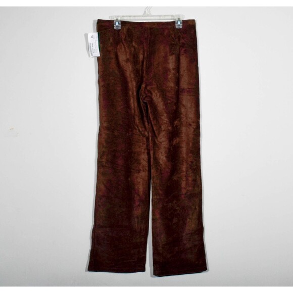 L.L. Bean Perfect Fit Pull On Knit Corduroy Pants - Black Coffee Brown Sz L M/T - Picture 2 of 4